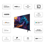 Cine Gold 109 cm (43 inches) True Frameless Smart Android LED TV 1GB/8GB