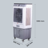 Cine Gold Everest 90 LTRS Heavy Duty Tower Air Cooler For Home/Office With Honeycomb Cooling & Auto Swing Technology, Powerful Air Throw & 3-Speed Control With Ice Toughened Glass Top Chamber White & Light Grey