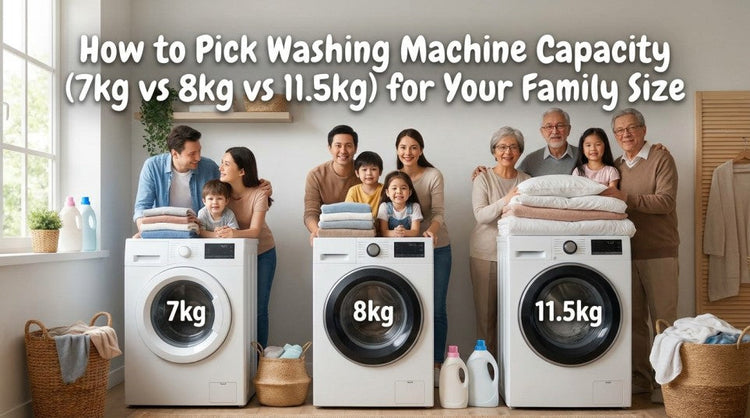 How to Pick Washing Machine Capacity (7kg vs 8kg vs 11.5kg) for Your Family Size