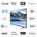 Cine Gold 109 cm (43 inches) True Frameless Smart Android WEB OS LED TV With Dolby Digital Sound & Air Mouse Remote 1.5GB/8GB