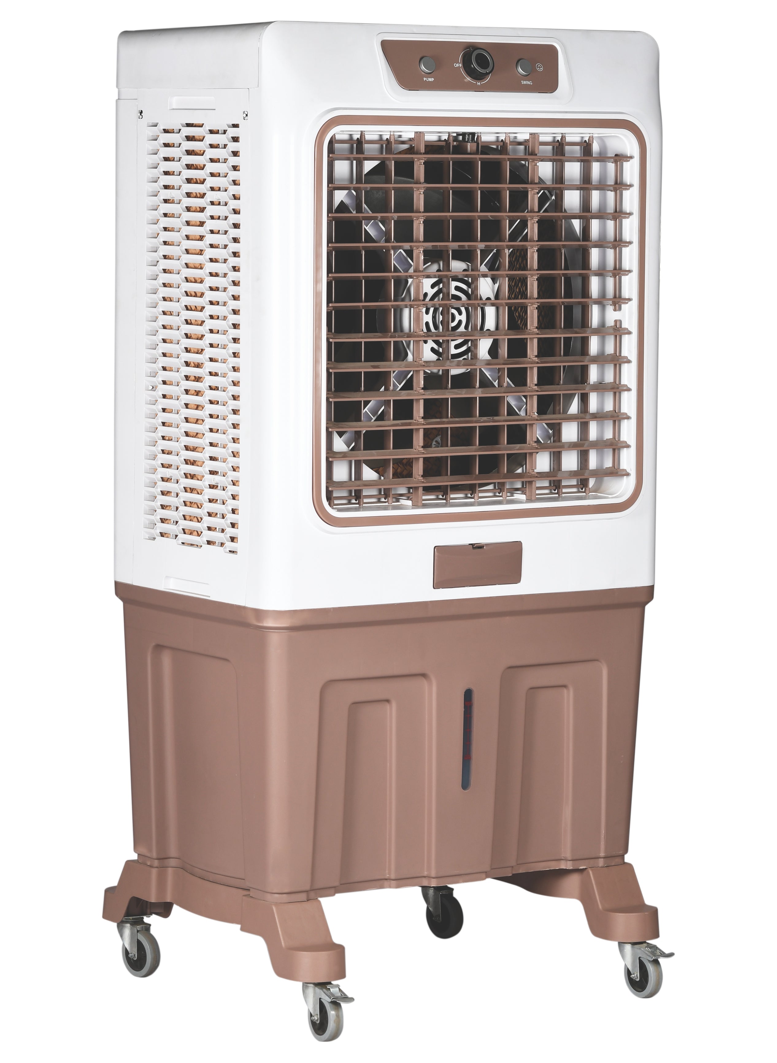 Cine Gold Typhoon 150 LTR Heavy Duty Desert Air Cooler For Home/Office With Honeycomb Cooling & Auto Swing Technology, Powerful Air Throw & 3-Speed Control Nude Brown