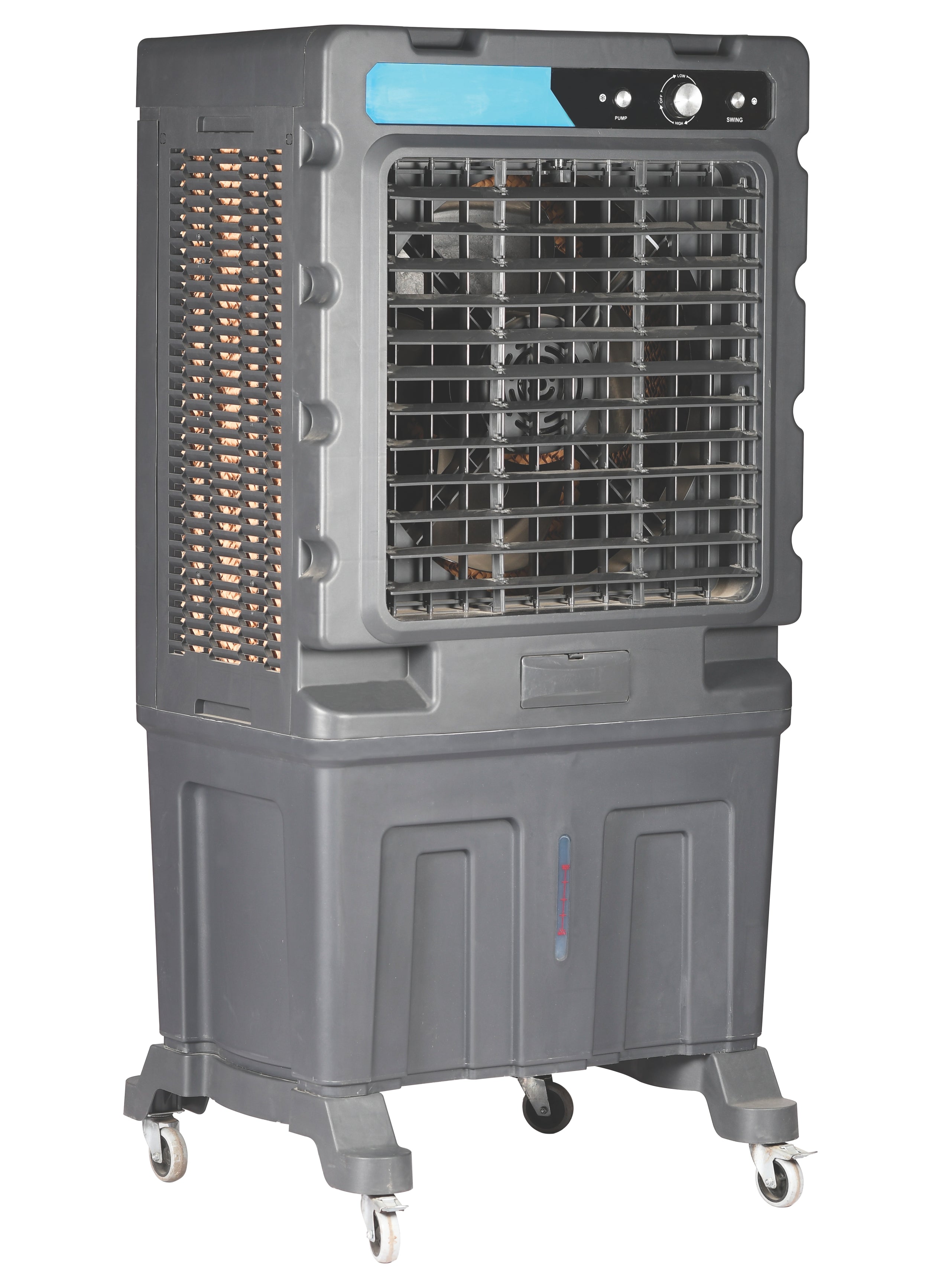 Cine Gold Magic Cool 150 LTR Heavy Duty Desert Air Cooler For Home/Office With Honeycomb Cooling & Auto Swing Technology, Powerful Air Throw & 3-Speed Control With Ice Chamber Dark Grey