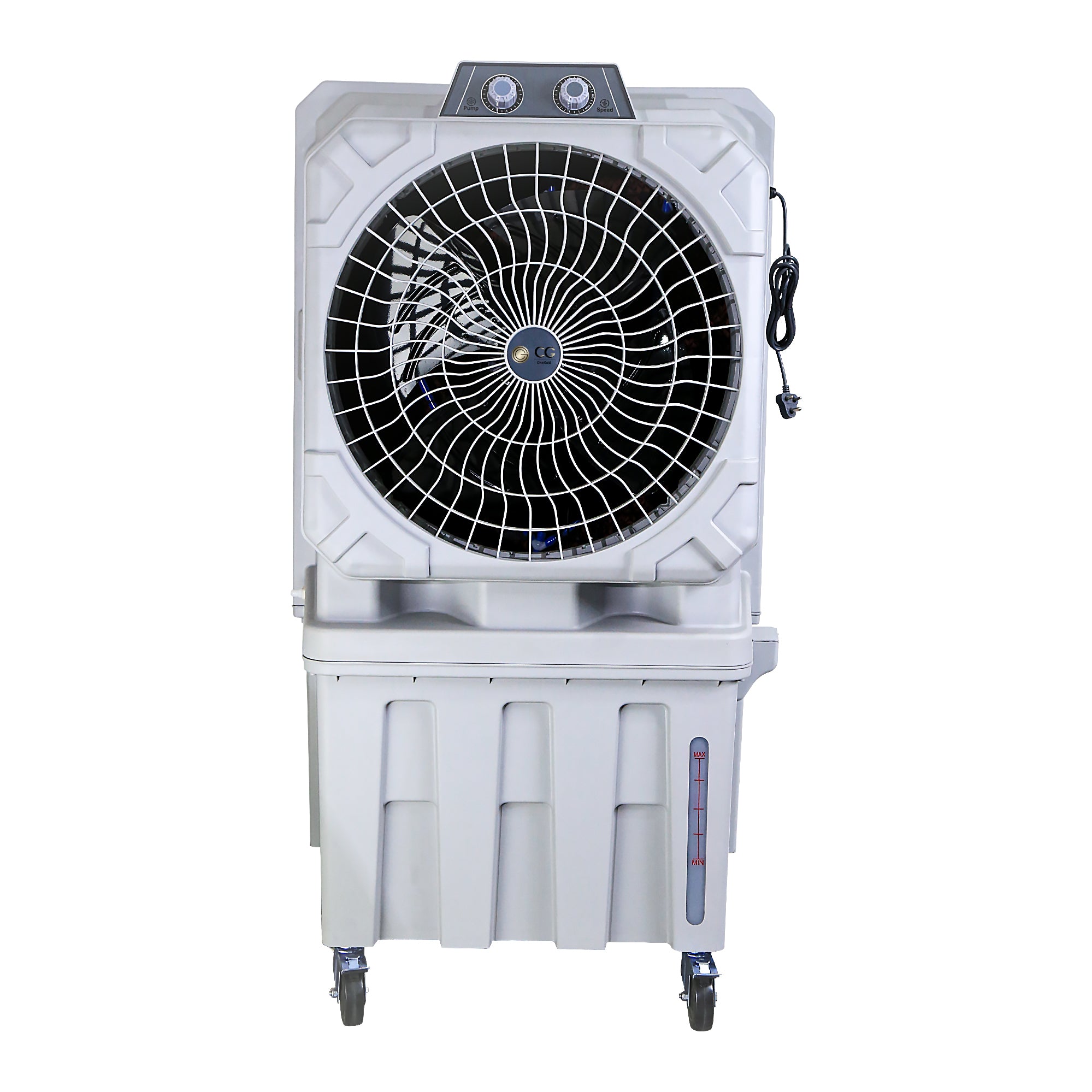 Cine Gold Hummer 150 LTR Heavy Duty Desert Air Cooler For Home/Office With Honeycomb Cooling & Auto Swing Technology, Powerful Air Throw & 3-Speed Control Light Grey